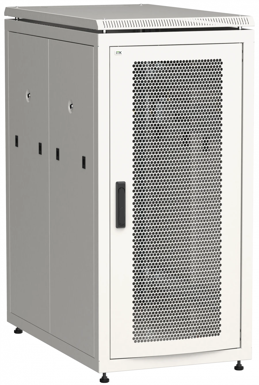 19" Network Cabinet LINEA N 18U with Perforated Front Door, Grey, 600x1000 mm