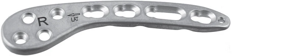 Clavicle Plates for Osteosynthesis, Model US 3.5, Right and Left, Art. 451.50X R/L