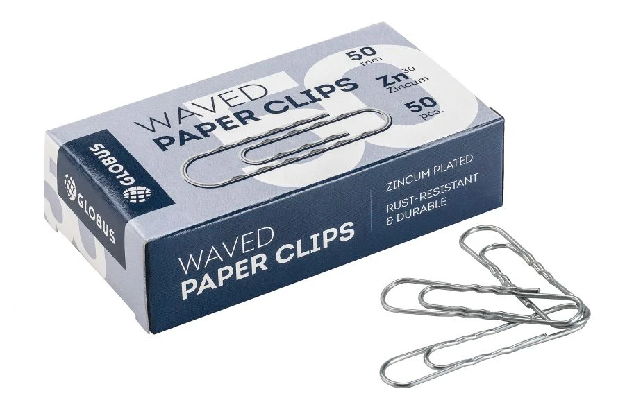 Zinc-Plated Paper Clips 50mm, Pack of 50