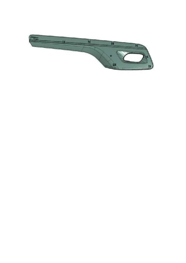 Left Door Panel Handle Cover Black MISTRAL K0