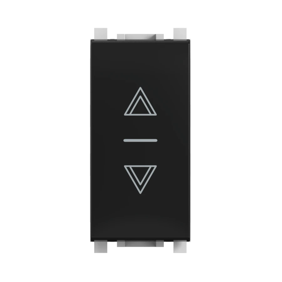 مفتاح مخفي لتشغيل الستائر CADUCEUS ALING Experience I-0-I، 10أ، 250ف، أسود (لمسة ناعمة)، فن. 72108.أ