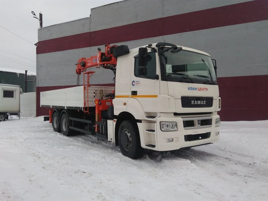 Cargo Platform with Crane Manipulator ANТ 67065F on KAMAZ 65111 Chassis