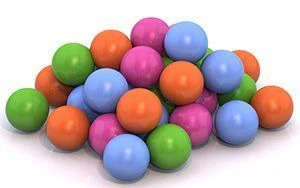 Colorful 8 cm Inflatable Balls Set (40 pcs)