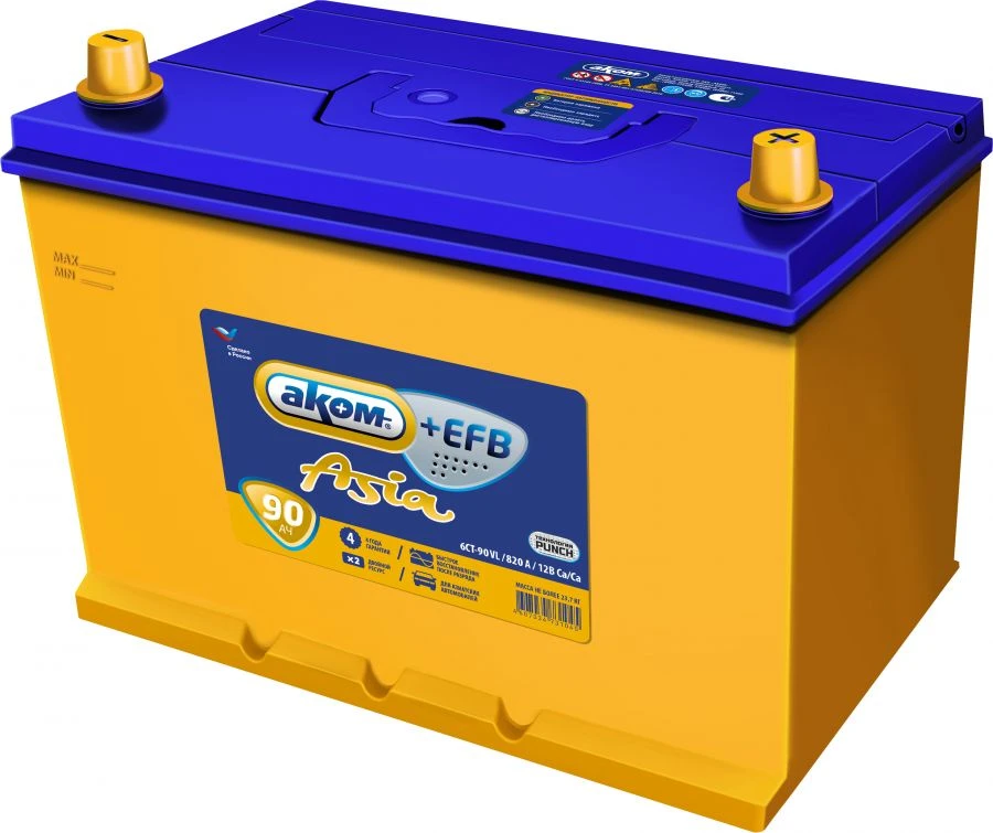 بطارية ACOM ASIA EFB 6ST-90VL 12 فولت