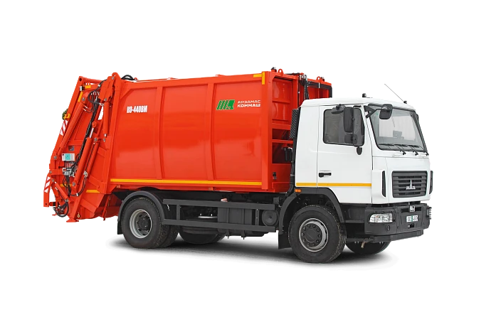شاحنة جمع النفايات الخلفية KO-440VM على شاسيه MAZ-5340S2