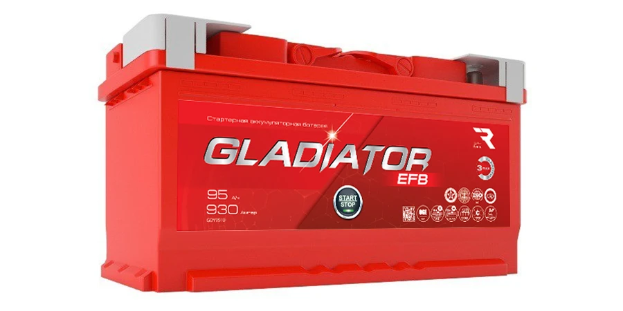 بطارية بدء التشغيل الرصاصية GLADIATOR EFB 6ST-95