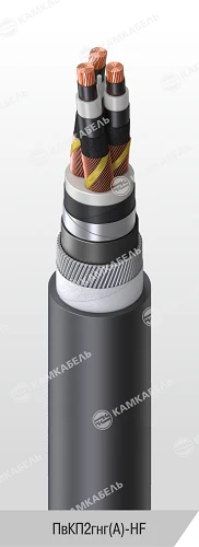 كابل الطاقة مع موصلات نحاسية معزولة بالبولي إيثيلين المتصلب PvKП2гнг(А)-HF 6-35 kV