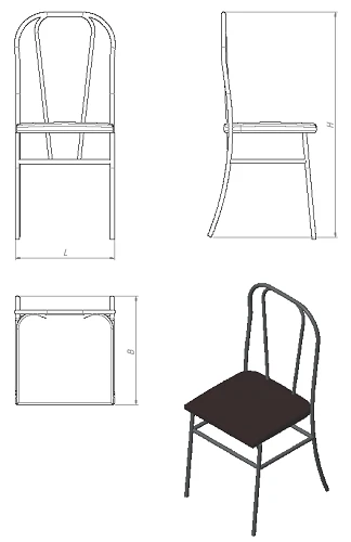 Metal Frame Chair for Comfortable Seating (STU.MK.V Series)