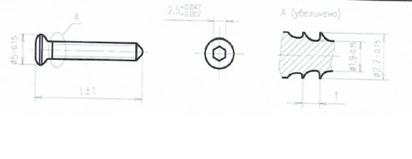 Cortical Screw 2.7mm x 22mm for Internal Fixation