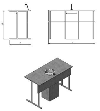 Chemistry Classroom Desk PU.NR.02.H