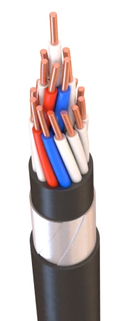 كابل تحكم بأسلاك نحاسية، عزل من البلاستيك PVC، جهد 0.66 ك ف، طراز KVBbShn
