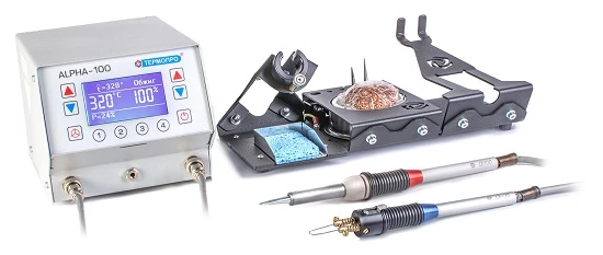 Dual-channel Soldering Station ALPHA-102 AT ~220V with Soldering Iron and Heat Gun