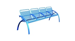 Armchair for railway station waiting rooms