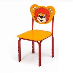 Stool for children on a metal frame adjustable.