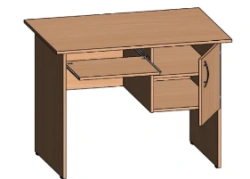 Computer desk with pull-out shelf and hanging cabinet S.K.3