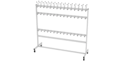 Mobile rack 3x row 1800x600x1750mm (WxHxH)