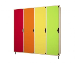 Four-door cupboard for children's clothes