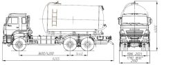 Vacuum tanker MB 4680A9-40 on chassis KAMAZ 65225-53, 65225-54, 65225- RT