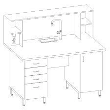 Wooden chemical laboratory table