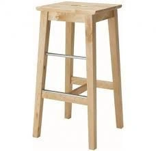 Height adjustable wooden stool