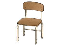 Doskolenok chair No. 2 on metal frame, adjustable (varnish)/ STU09