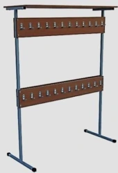 Double-sided wardrobe rack, 48 hooks