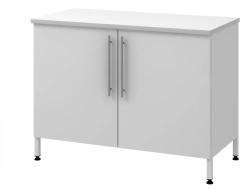 Wall-mounted table on metal pedestal 1200 PTDL