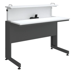 Laboratory table with sliding block