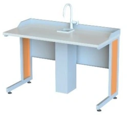 Pupil laboratory table with edge and plumbing SLUB-S PF