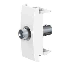 CADUCEUS ALING MODE + antibacterial Flush-mounted socket for audio/video BNC/BNC, 1M, white, art. no. A6628.0