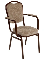 Corona 20mm metal frame chair with armrests