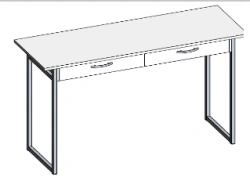 Metal-framed desk S.U.3.1