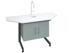 Laboratory bench with sink type 2 low